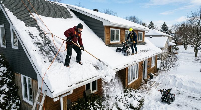Roof Snow Raking in Brooklyn, NY