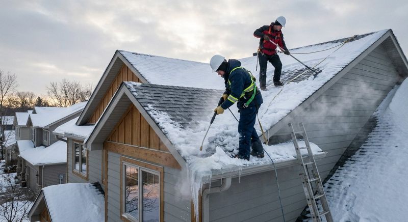 Roof Ice Dam Removal in Kent, WA