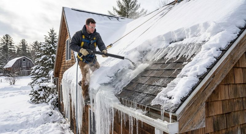 Roof Ice Dam Removal in Columbia, MO